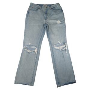 BDG Mid-rise Boot Cut Jeans Women's Size 31 Light Wash‎ Rigid Denim Distressed